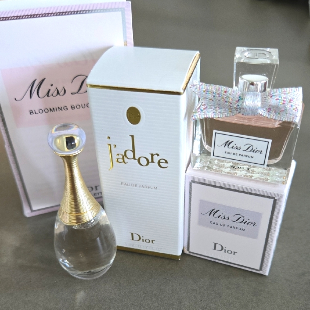 Brand New in box never used DIOR Duo Miss Dior & JADORE twist cap top bottles